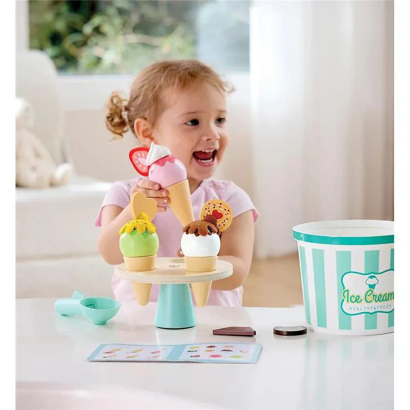 Hape Pretend Food & Cooking Toys Scoop & Serve Ice Cream Set