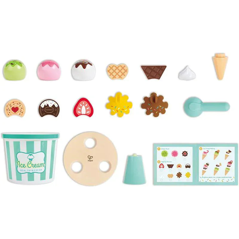 Hape Pretend Food & Cooking Toys Scoop & Serve Ice Cream Set