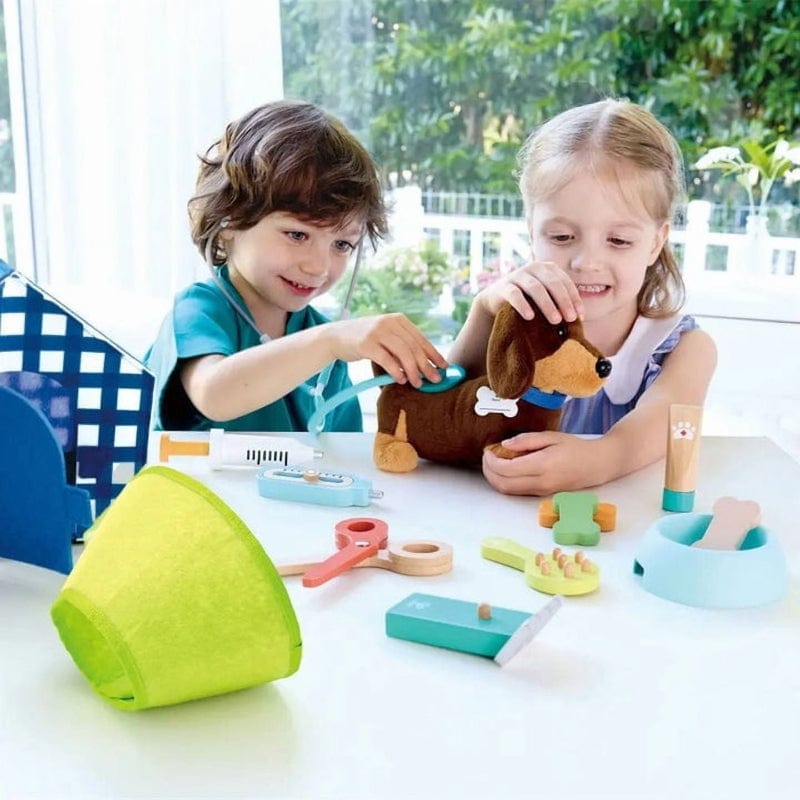 Hape Pretend Play Puppy Care Clinic Vet Set