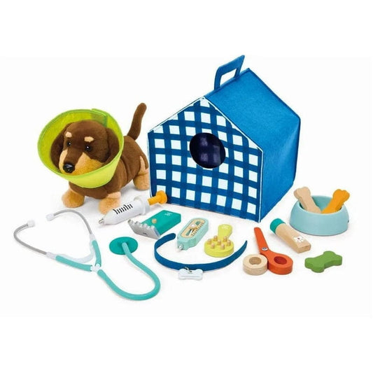 Hape Pretend Play Puppy Care Clinic Vet Set