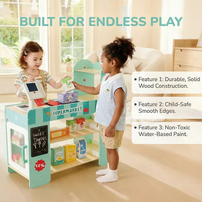 Hape Pretend Play Smart & Wooden Supermarket