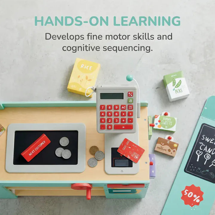 Hape Pretend Play Smart & Wooden Supermarket