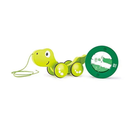 Hape Pull-Along Toys Walk-A-Long Tito Turtle Pull Toy