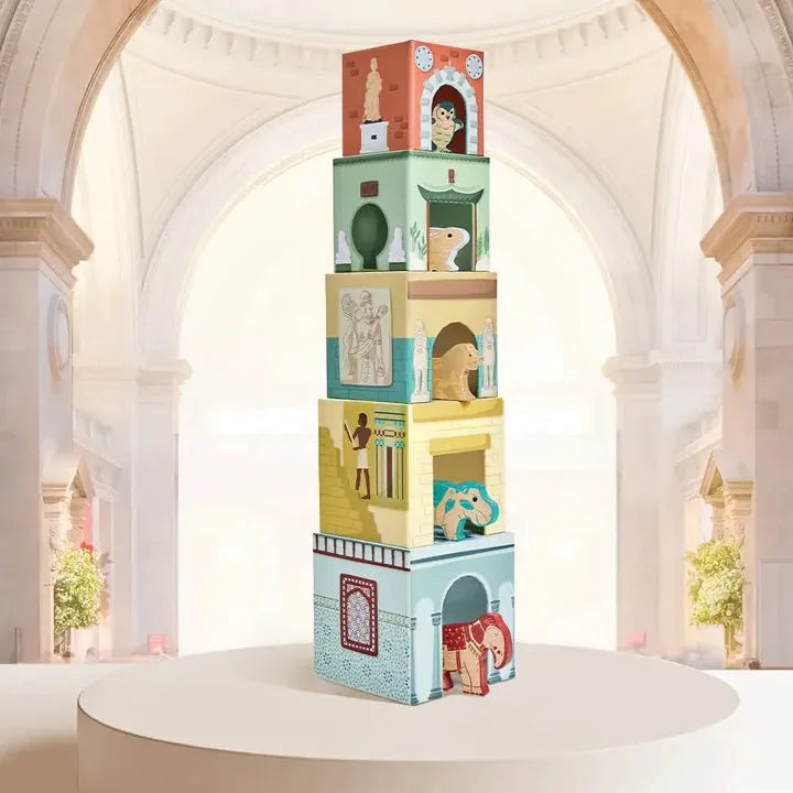 Hape Stack and Nest Toys Museum Nesting Blocks (The Met)