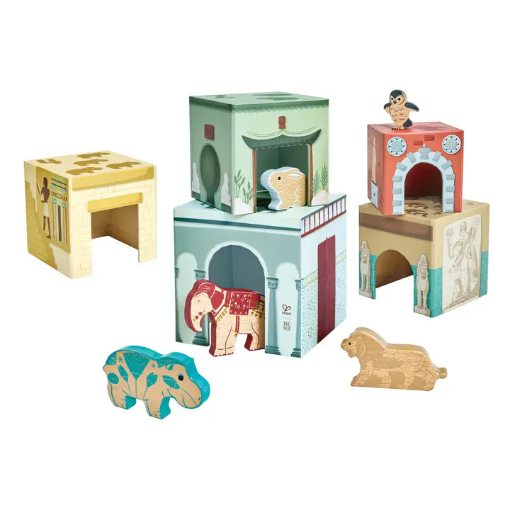 Hape Stack and Nest Toys Museum Nesting Blocks (The Met)