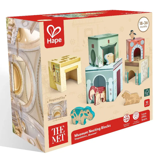 Hape Stack and Nest Toys Museum Nesting Blocks (The Met)
