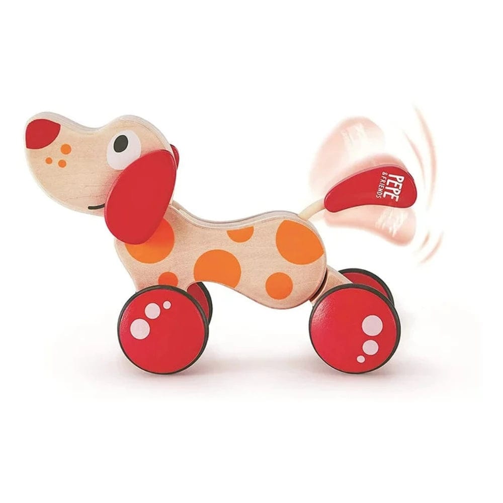 Hape Toddler Walk-A-Long Pepe Puppy Pull Toy