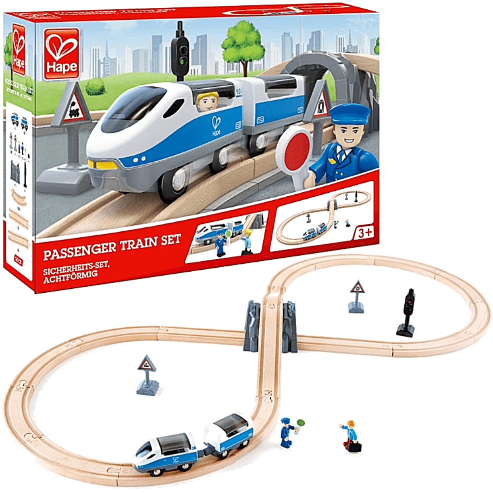 Hape Train Playsets Figure 8 Passenger Train Railway Set