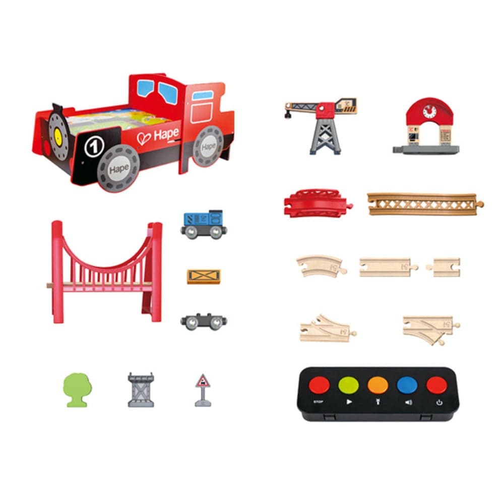 Hape Train Playsets Ride-On & Foldable Engine Table