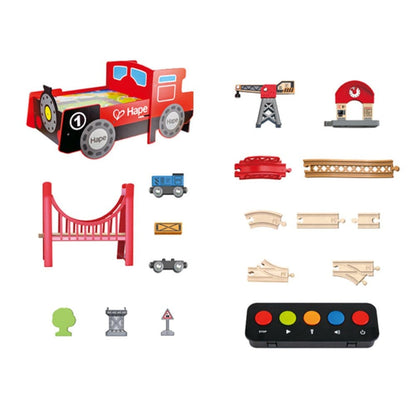 Hape Train Playsets Ride-On & Foldable Engine Table