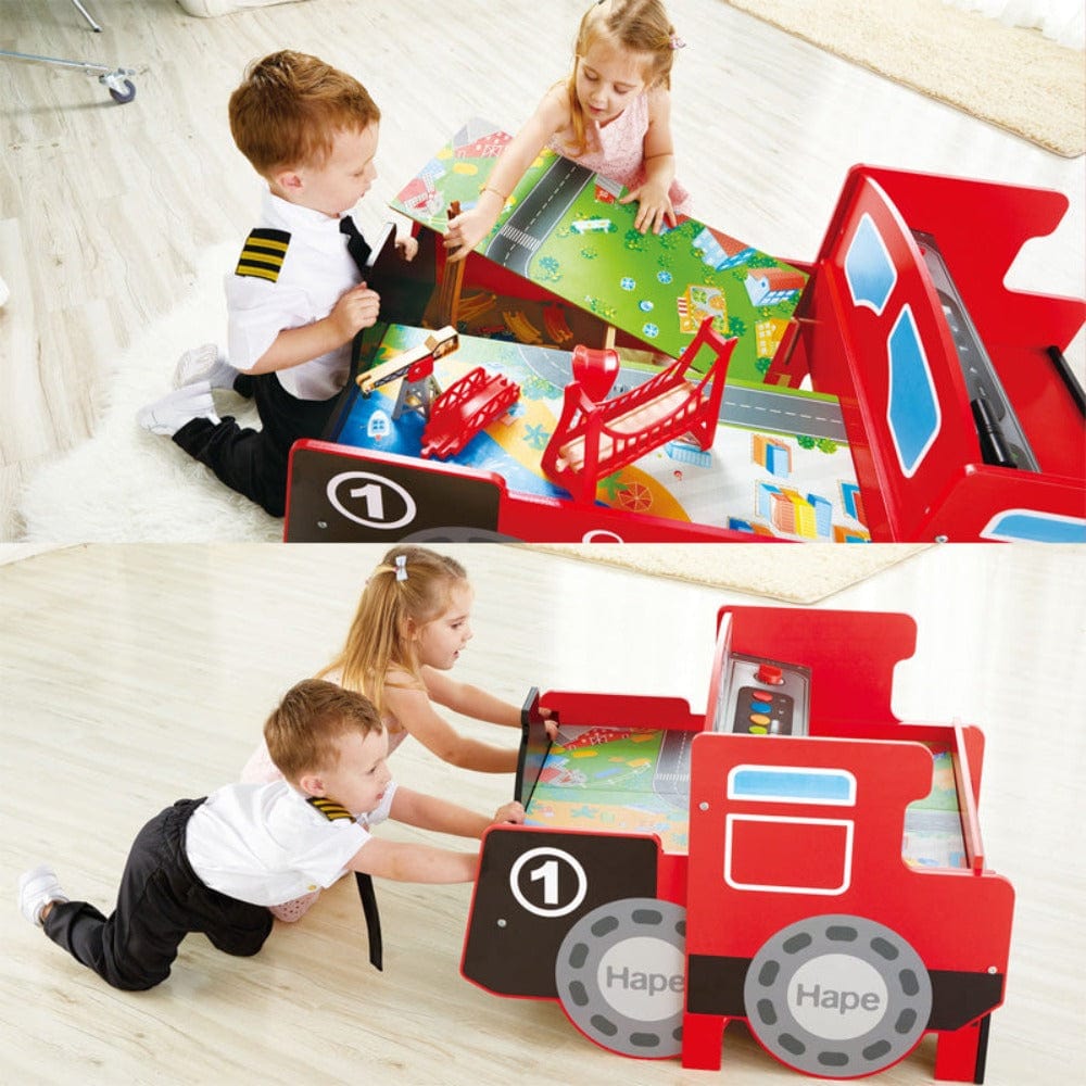 Hape Train Playsets Ride-On & Foldable Engine Table