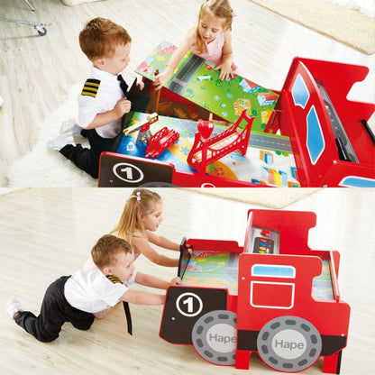 Hape Train Playsets Ride-On & Foldable Engine Table