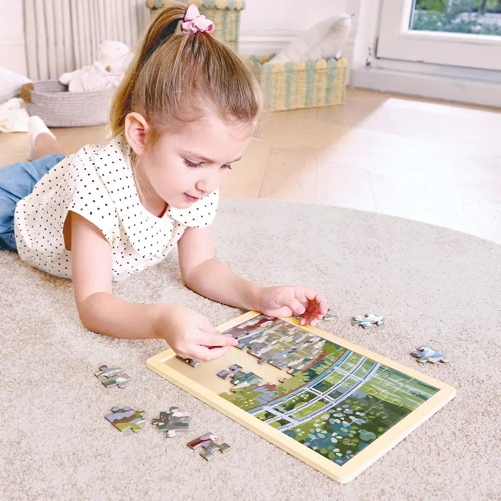 Hape Under 100 Piece Puzzles Monet Water Lily Puzzle (The Met)