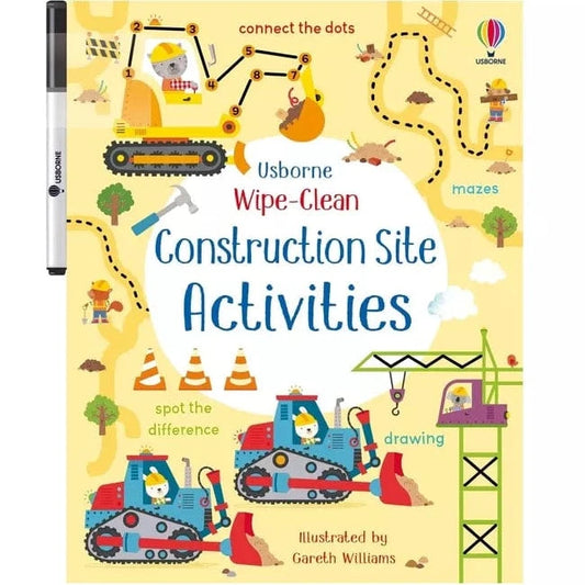 Harper Collins Activity Books Wipe-Clean Construction Site Activities
