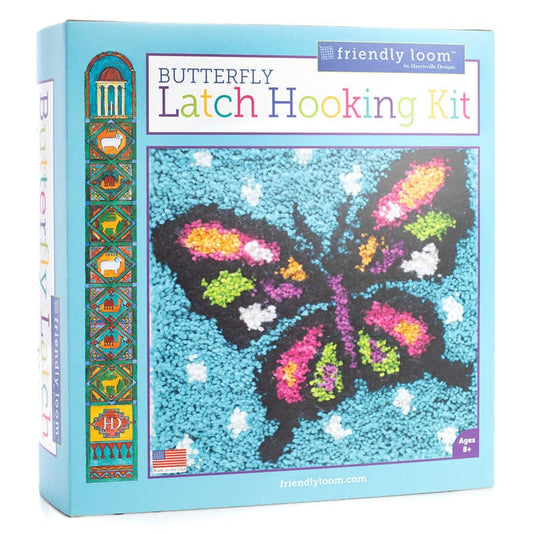 Harrisville Designs Art & Craft Activity Kits Latch Hooking Kit Butterfly