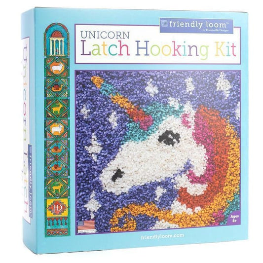 Harrisville Designs Art & Craft Activity Kits Latch Hooking Kit Unicorn
