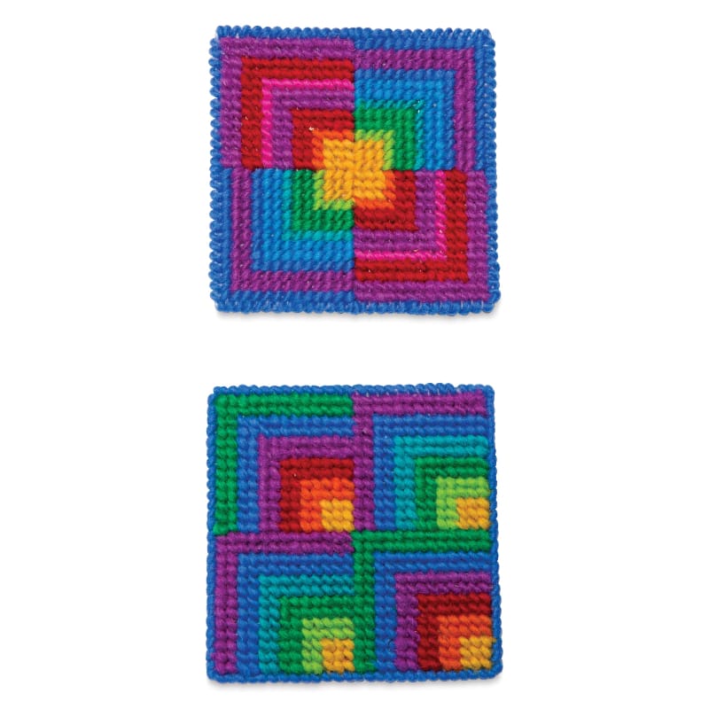 Harrisville Designs Art & Craft Activity Kits Needlepoint Coaster Kit