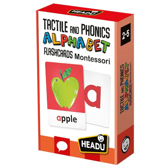 Headu Flash Cards Tactile & Phonic Alphabet Montessori Flashcards