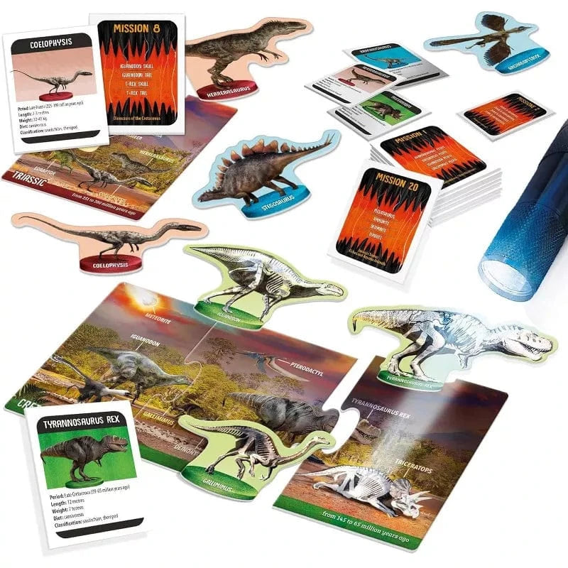 Headu Under 100 Piece Puzzles Dinosaurs Under X-Ray Puzzle