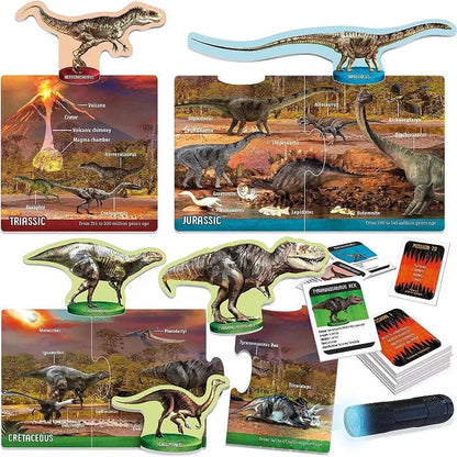 Headu Under 100 Piece Puzzles Dinosaurs Under X-Ray Puzzle