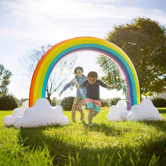 HearthSong Water Toys Inflatable Rainbow Arch Sprinkler