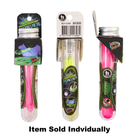 Heebie Jeebies Science Experiments Default Phosphorescent Powder Test Tube (Assorted Colors)