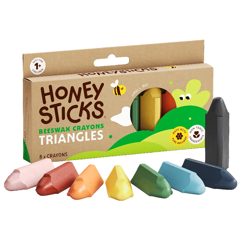Honeysticks Arts & Crafts Honeysticks Triangle Beeswax Crayons 8pk