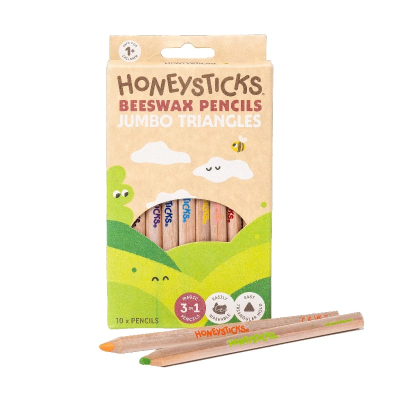 Honeysticks Markers, Pens, Brushes & Crayons Honeysticks - Jumbo Triangle Colored Pencils 10pk