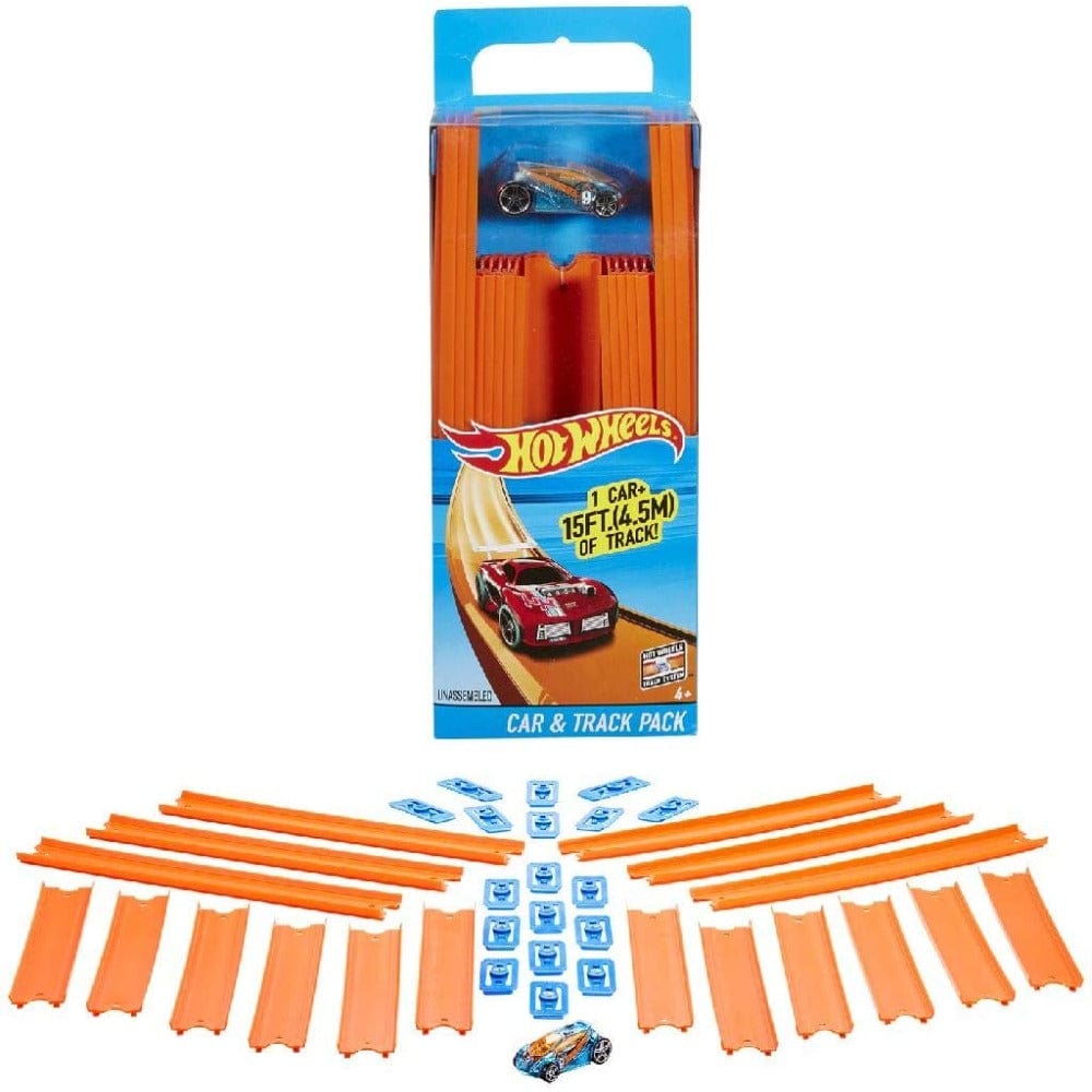 Hot Wheels Vehicle Playsets Hot Wheels Track Builder Straight Track With Car