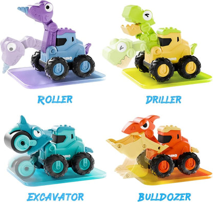iPlay iLearn Vehicles Press & Go Dino Construc-Tors