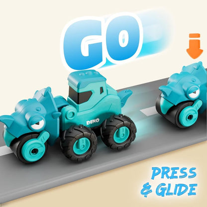 iPlay iLearn Vehicles Press & Go Dino Construc-Tors