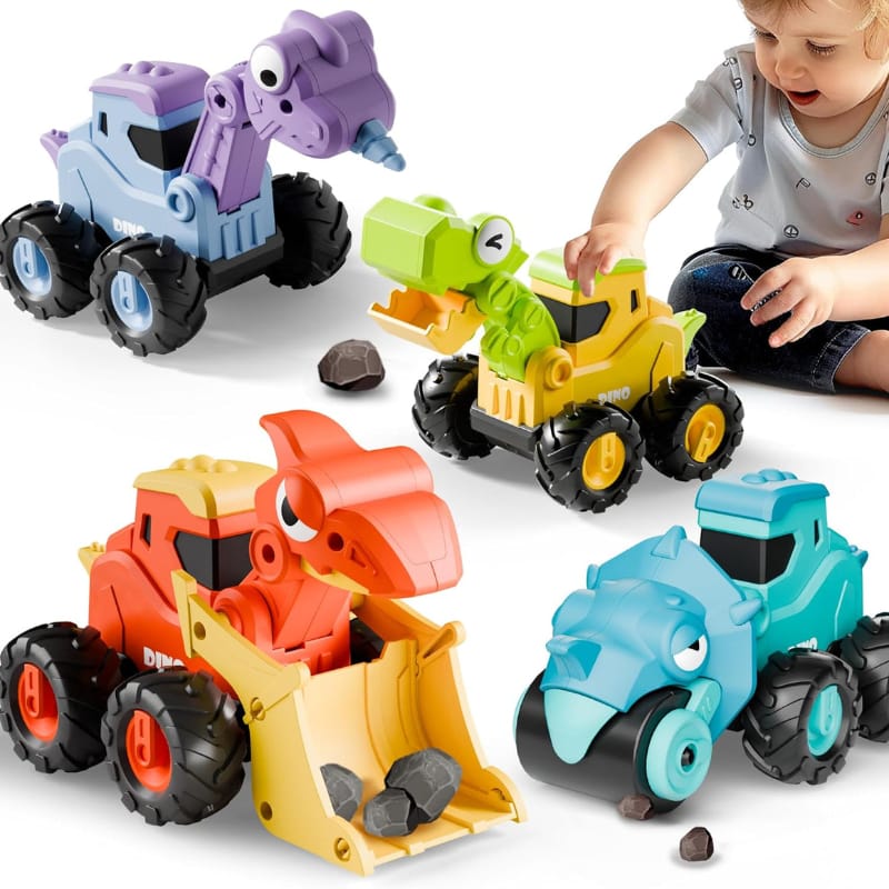 iPlay iLearn Vehicles Press & Go Dino Construc-Tors
