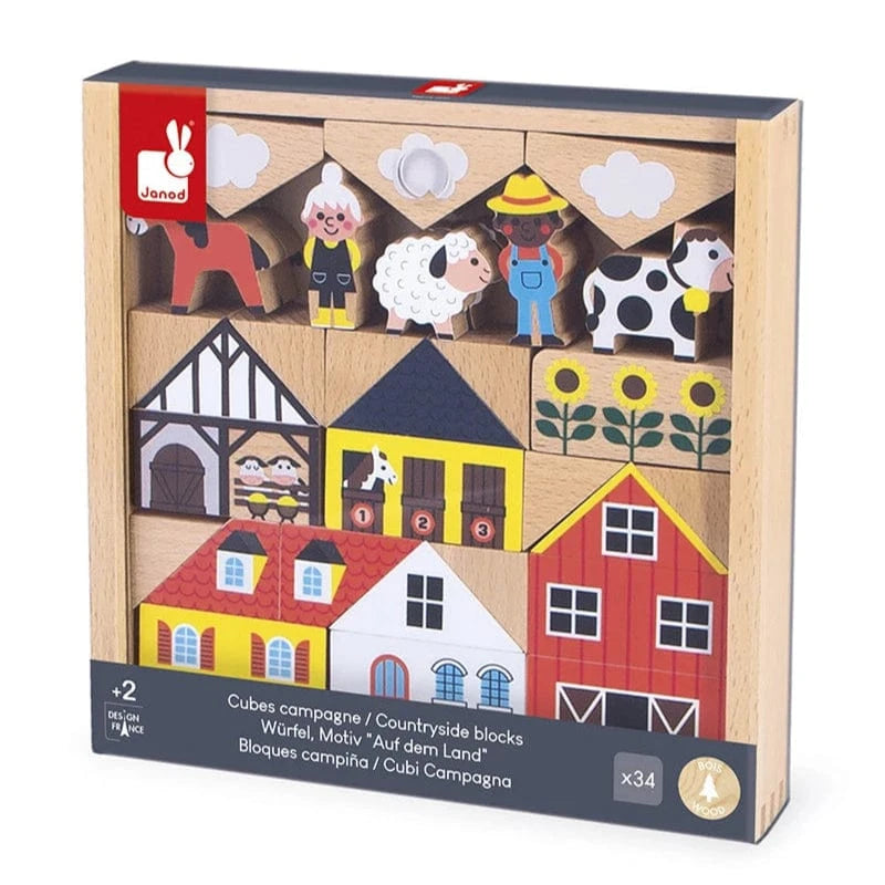 Janod Block Sets Crossroads: Countryside Building Blocks
