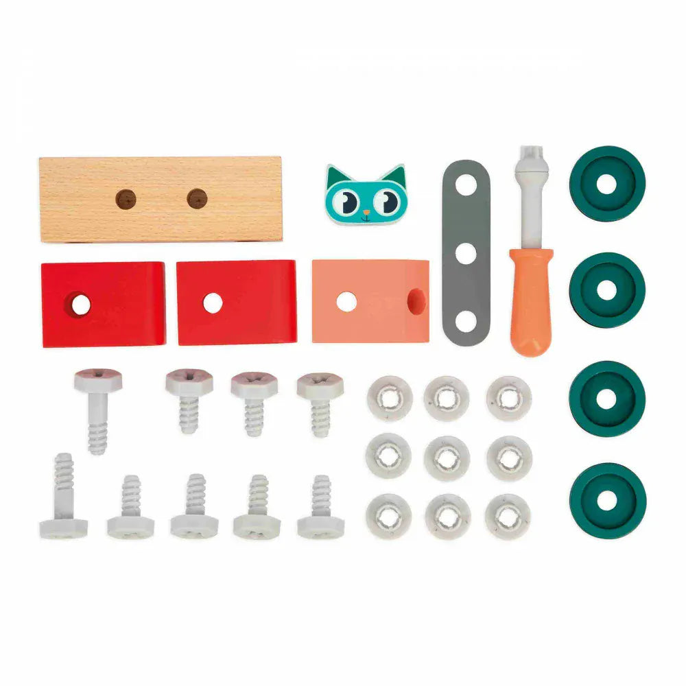 Janod Construction Brico'kids Cat Car