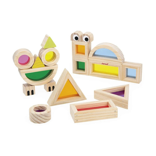 Janod Educational Play Default Sensory Game - Translucent Blocks