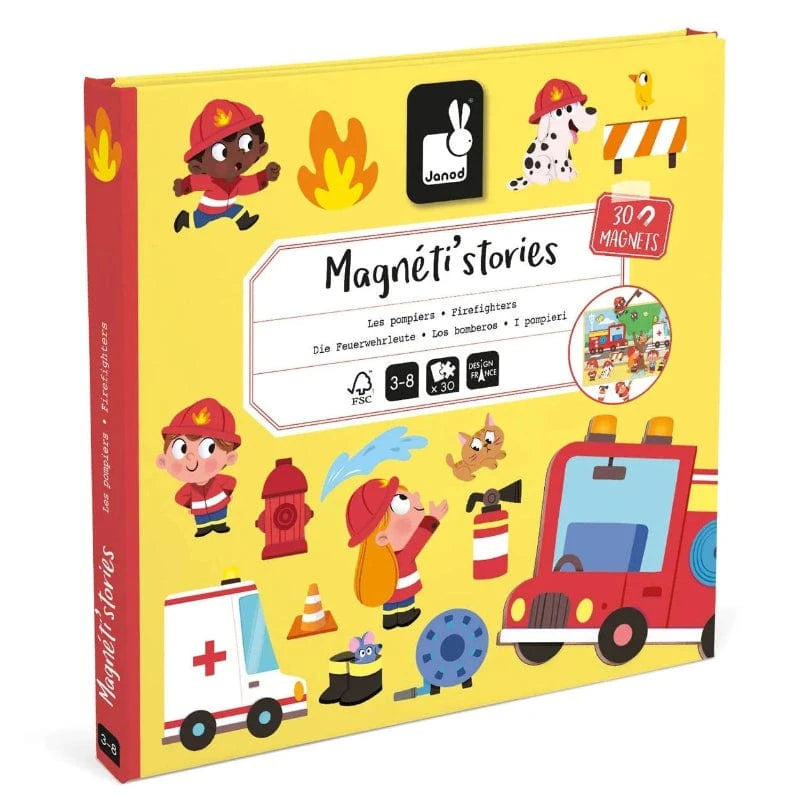 Janod Educational Play Magneti'Stories - Firefighters