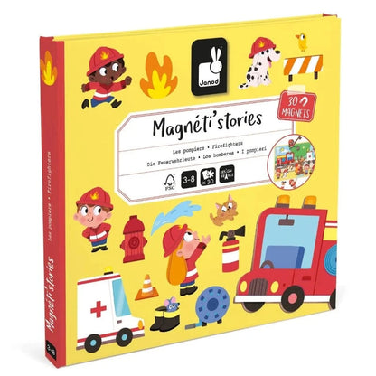 Janod Educational Play Magneti'Stories - Firefighters