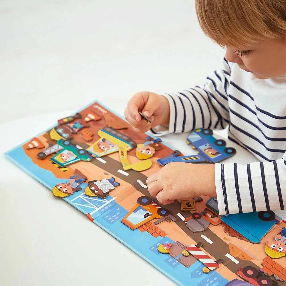 Janod Educational Play Magneti'Stories - The Construction Site