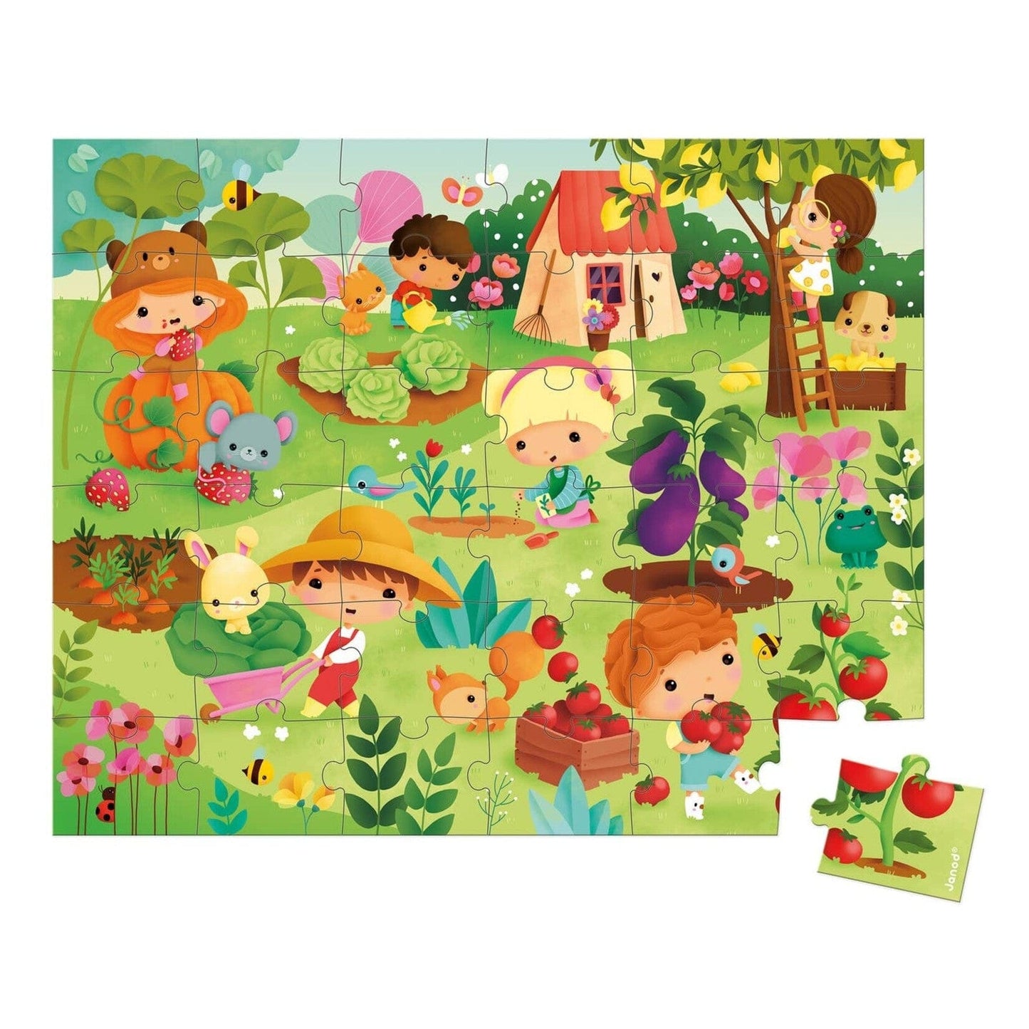 Janod Floor Puzzles Default Garden 36 Piece Puzzle