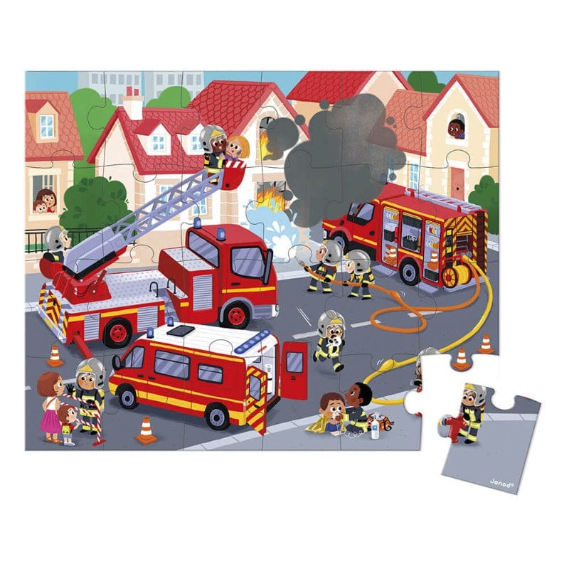 Janod Floor Puzzles Fireman 24 Piece Puzzle