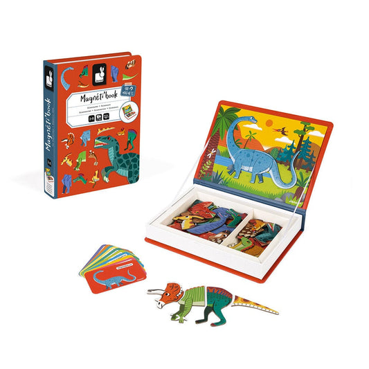 Janod Magnetic Building Sets Default Magneti'Book - Dinosaurs