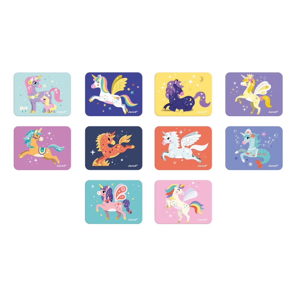 Janod Magnetic Building Sets Default Magneti'book - Unicorns