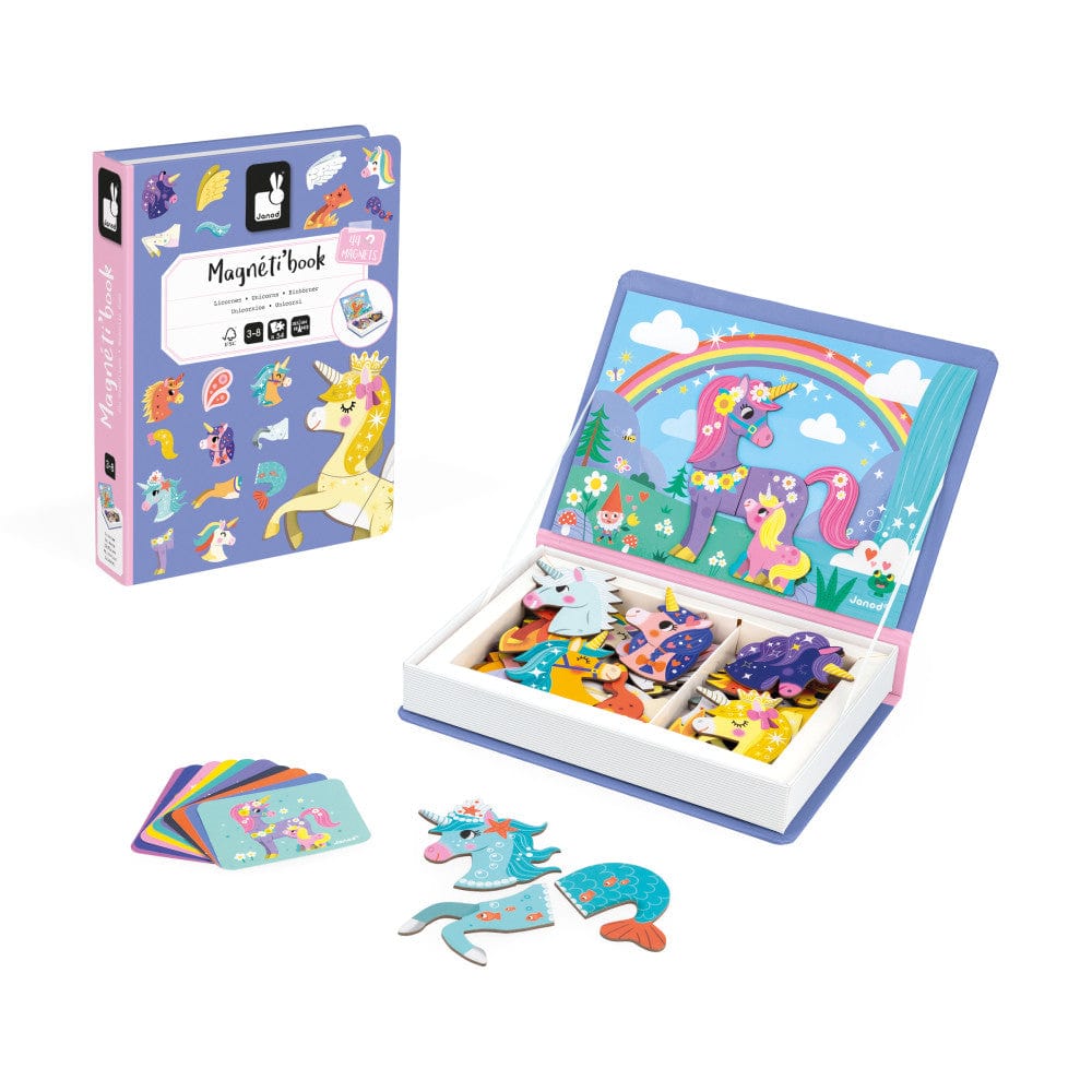 Janod Magnetic Building Sets Default Magneti'book - Unicorns