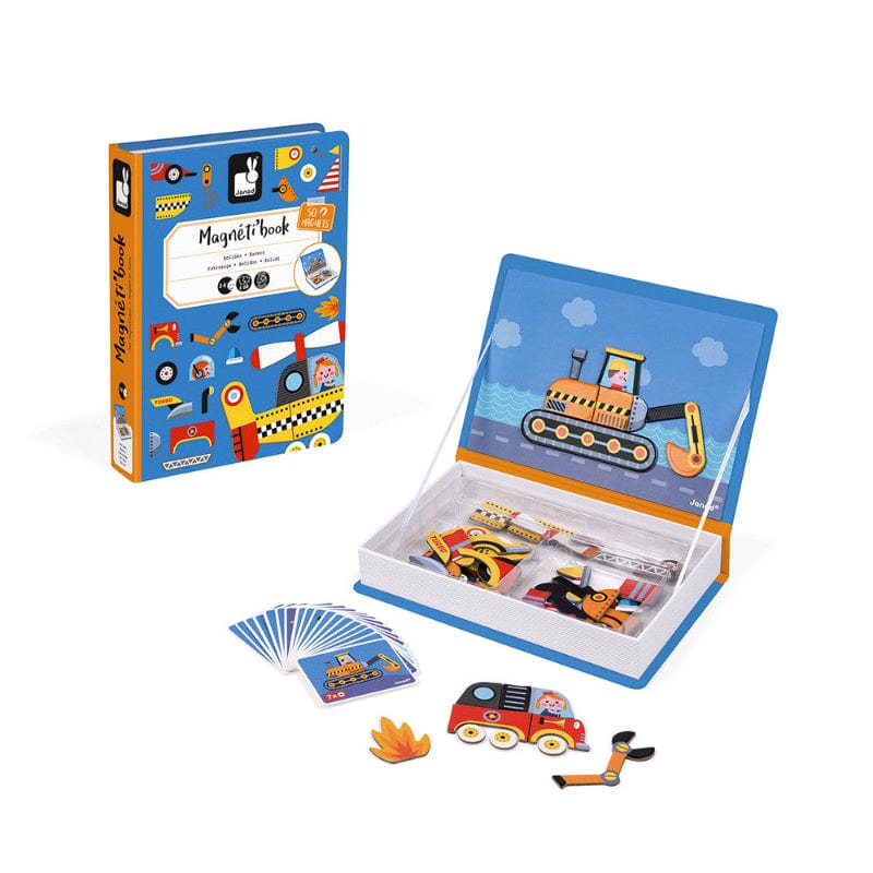 Janod Magnetic Building Sets Magneti'Book - Racers