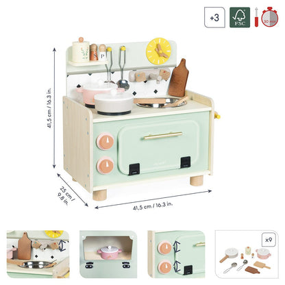 Janod Pretend Food & Cooking Toys Cottage Chic Mini Kitchenette