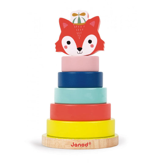 Janod Stack and Nest Toys Baby Forest Fox Stacker