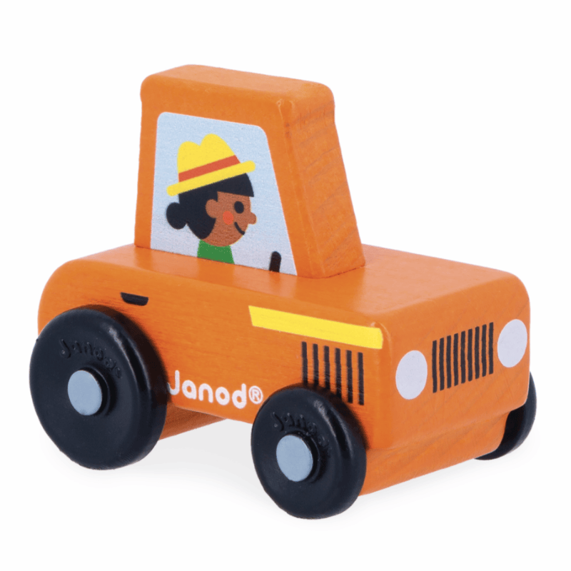Janod Vehicles Crossroads: Countryside Orange Tractor
