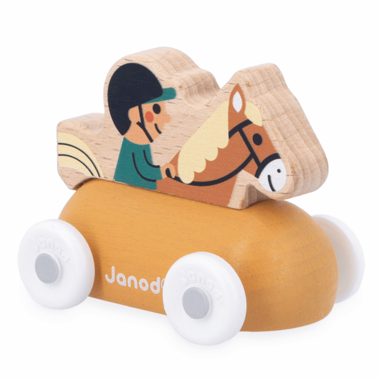 Janod Vehicles Crossroads: White Valley Equestrian Car