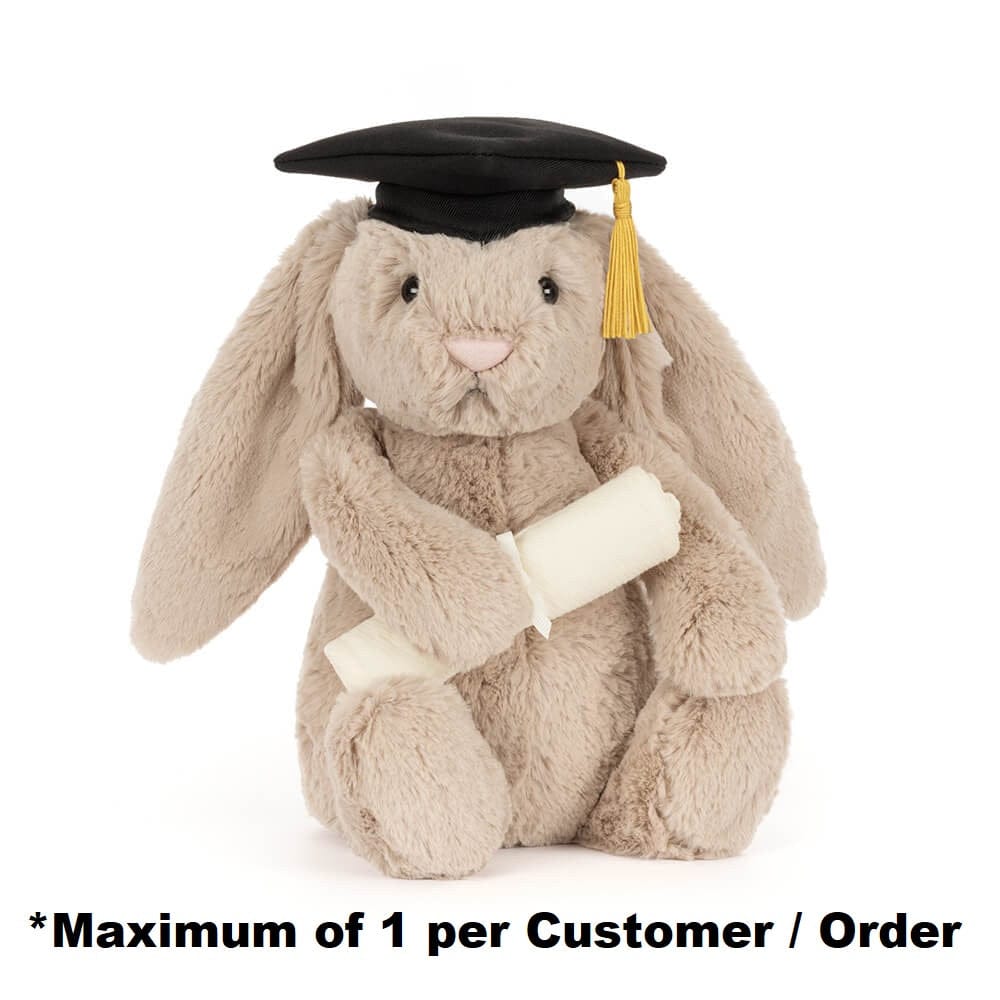 Jellycat Plush Bunnies Bashful Bunny Graduation