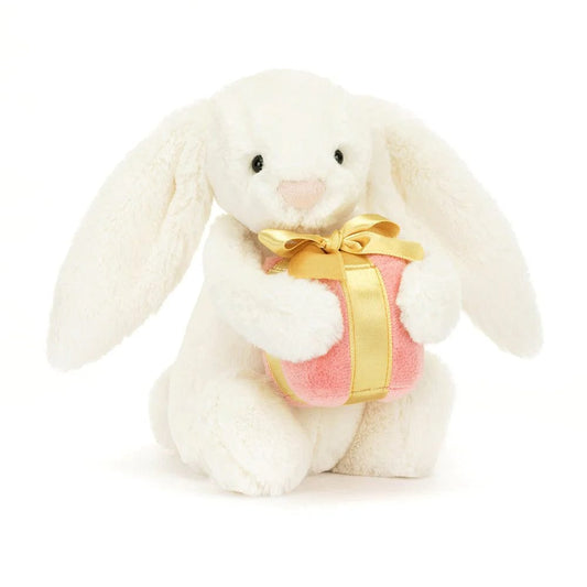 Jellycat Plush Bunnies Default Bashful Bunny with Present (Little)